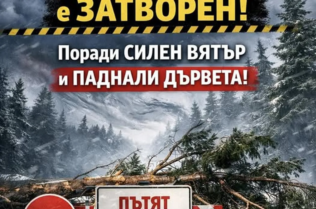 Пътят от Банско към Шилигарника временно затворен заради паднали дървета
