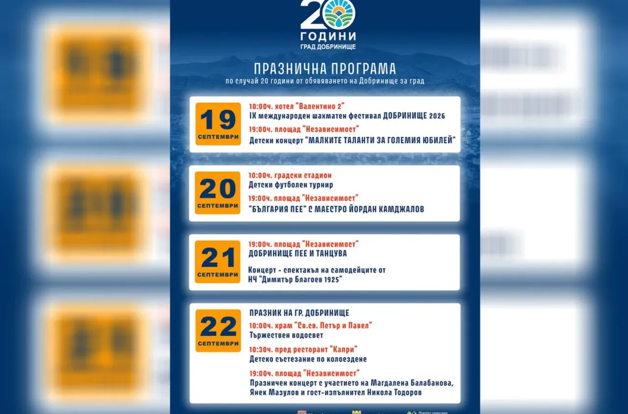Добринище отбелязва 20 години като град и Деня на независимостта с празнична програма 