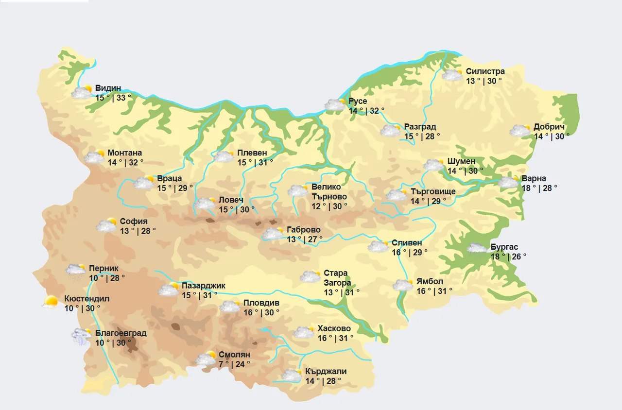 Времето на 7 септември 2025 г.