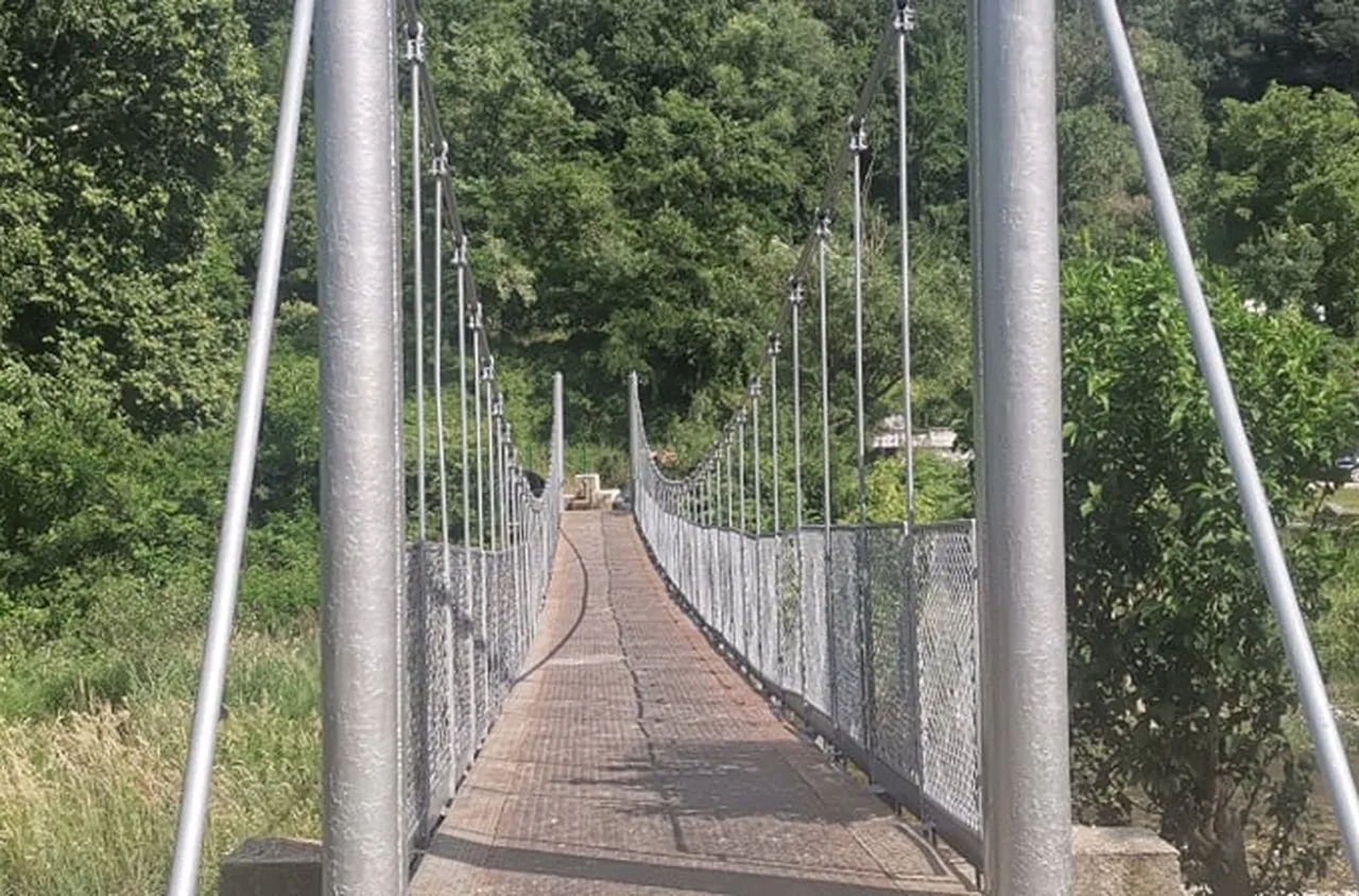 Ремонт затваря въжения мост на алеята към парк "Бачиново"