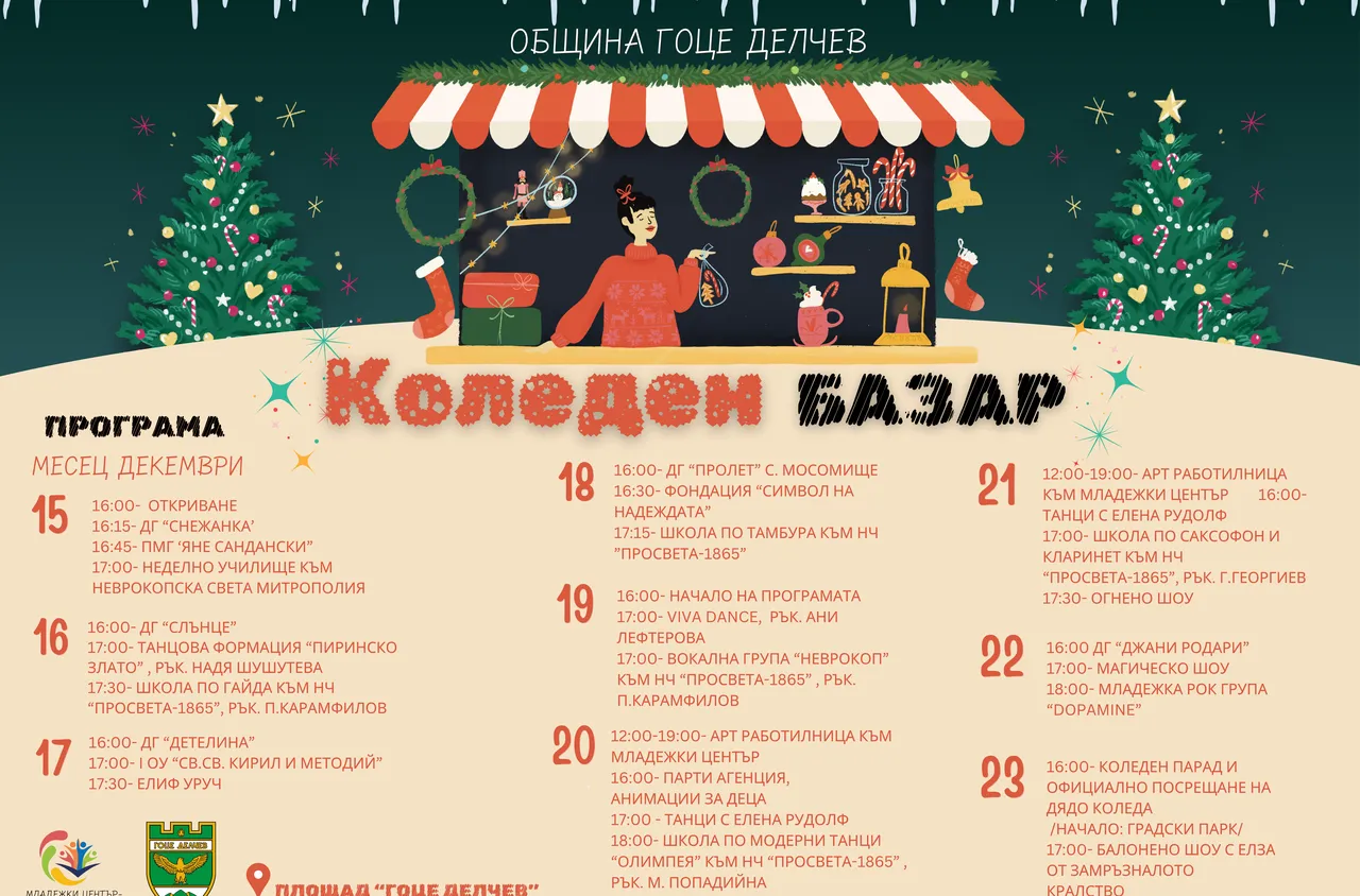 Гоце Делчев открива празничния Коледен базар