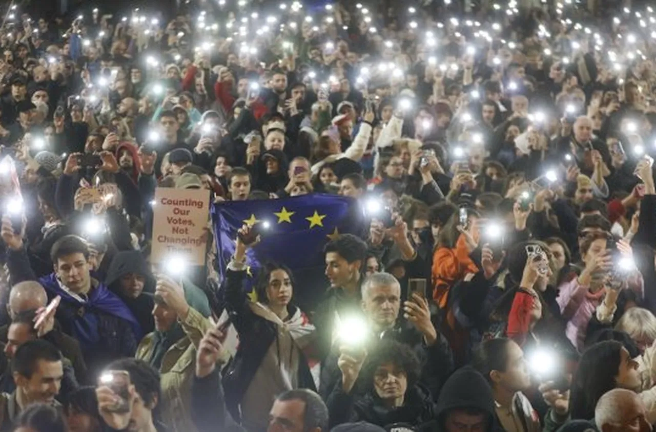 Хиляди протестираха срещу резултата от вота в Грузия и влиянието на Русия